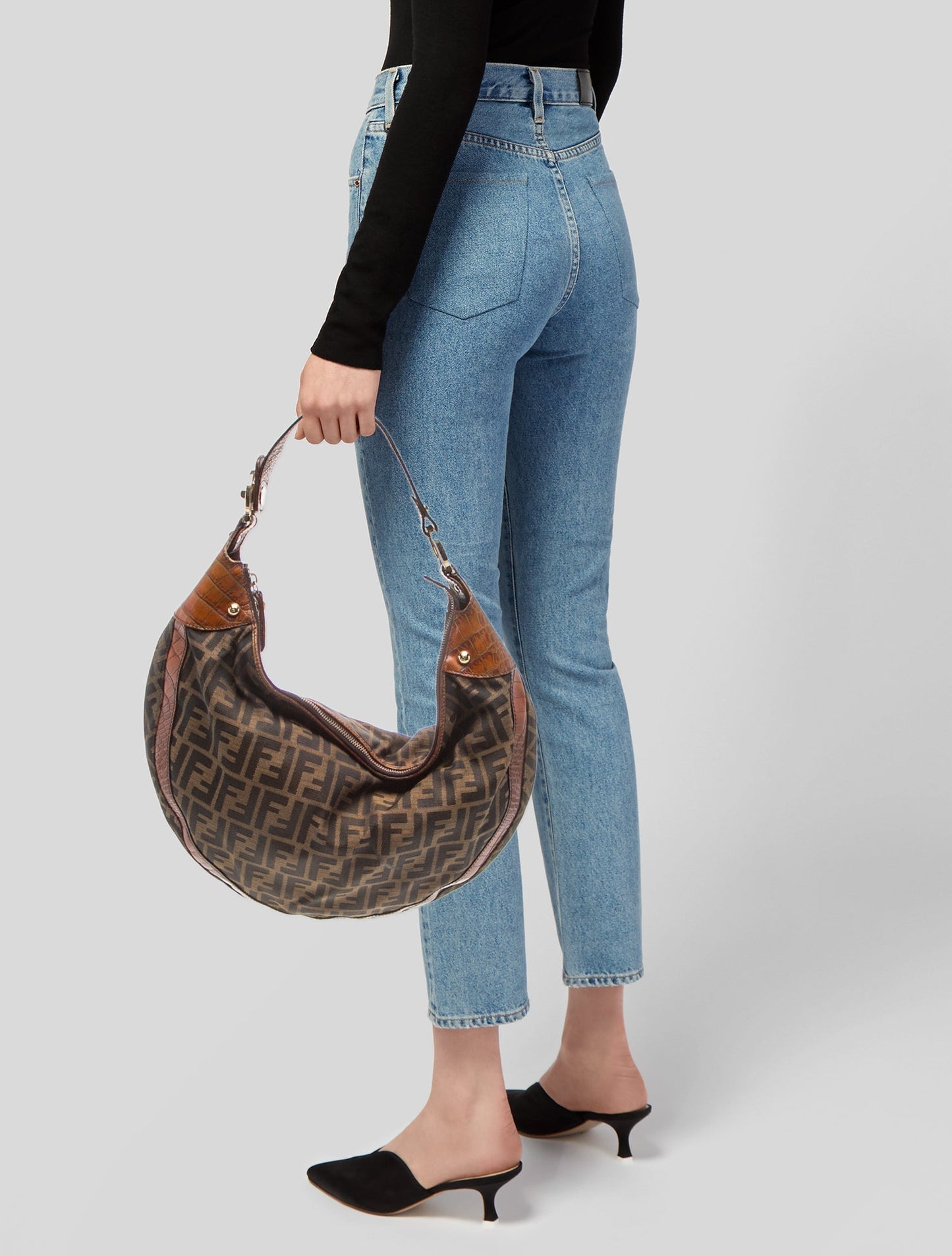 Fendi Zucca FF Zucca Hobo Bag