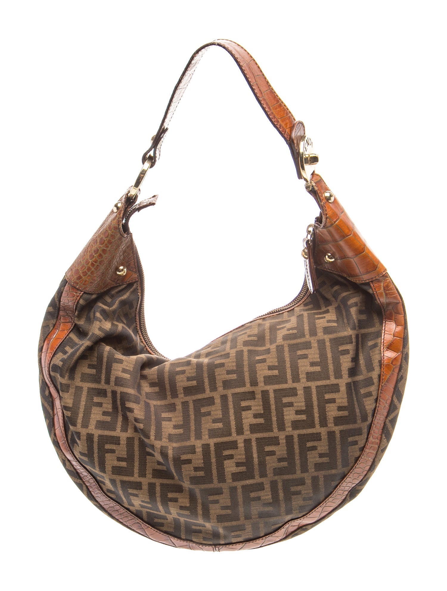 Fendi Zucca FF Zucca Hobo Bag