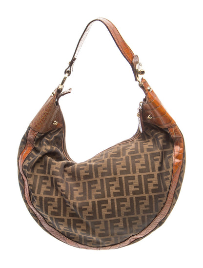 Fendi Zucca FF Zucca Hobo Bag