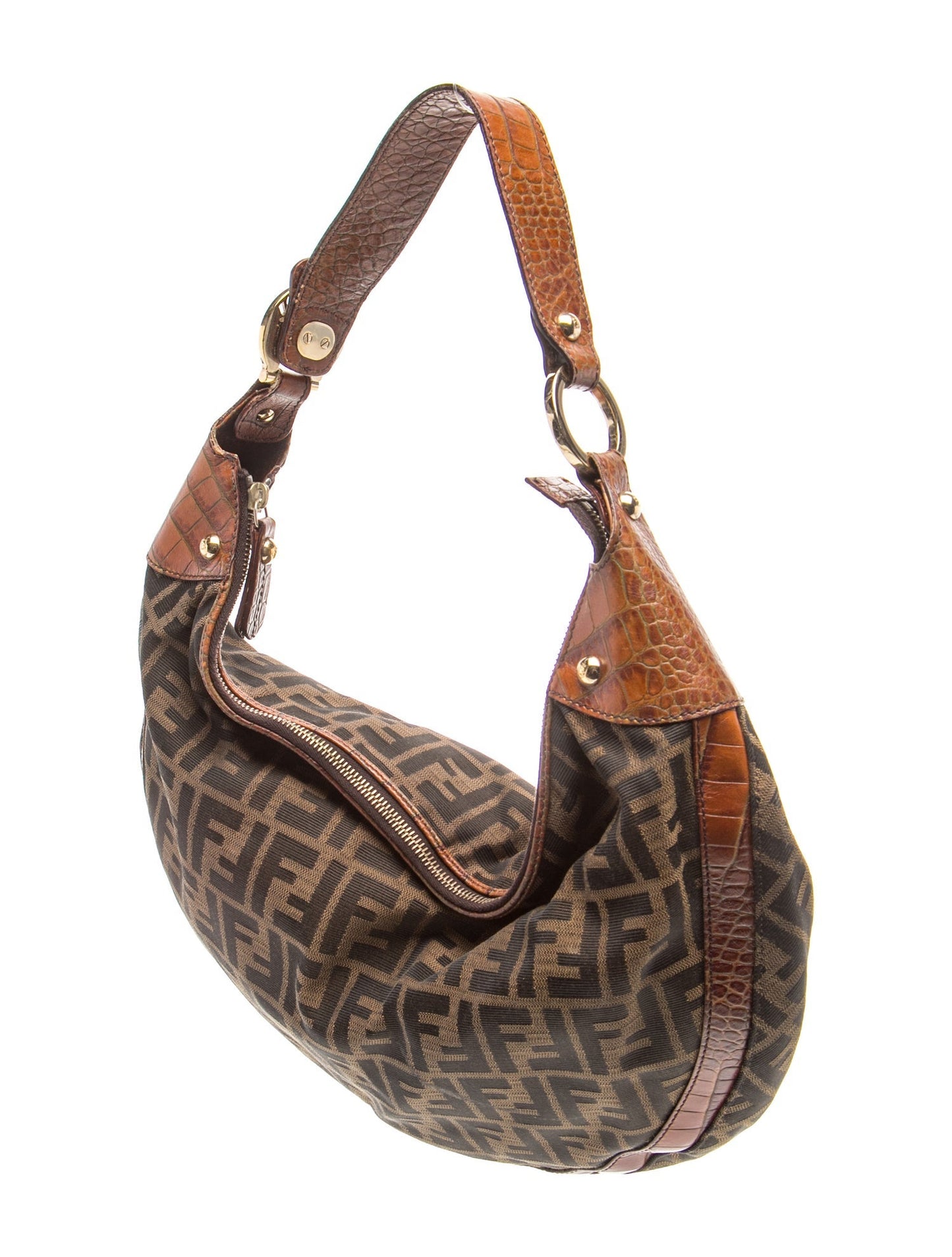 Fendi Zucca FF Zucca Hobo Bag