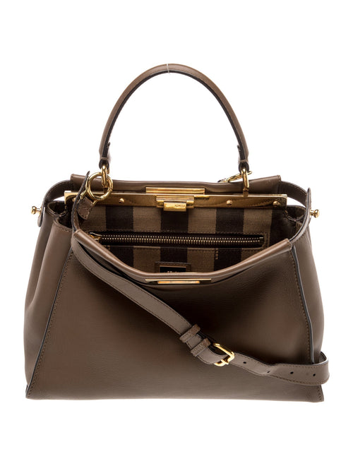 Fendi Leather Peekaboo Medium