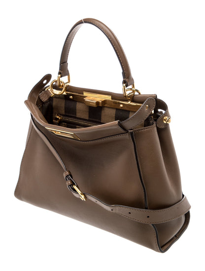 Fendi Leather Peekaboo Medium
