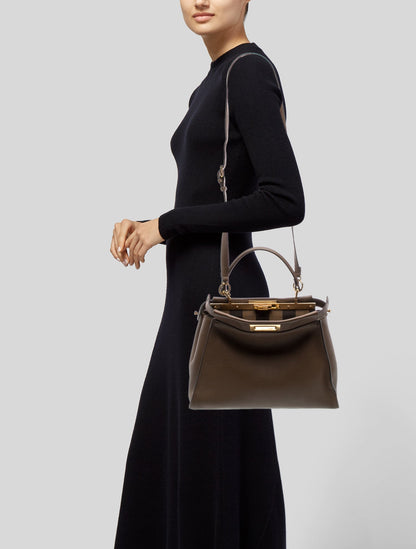 Fendi Leather Peekaboo Medium