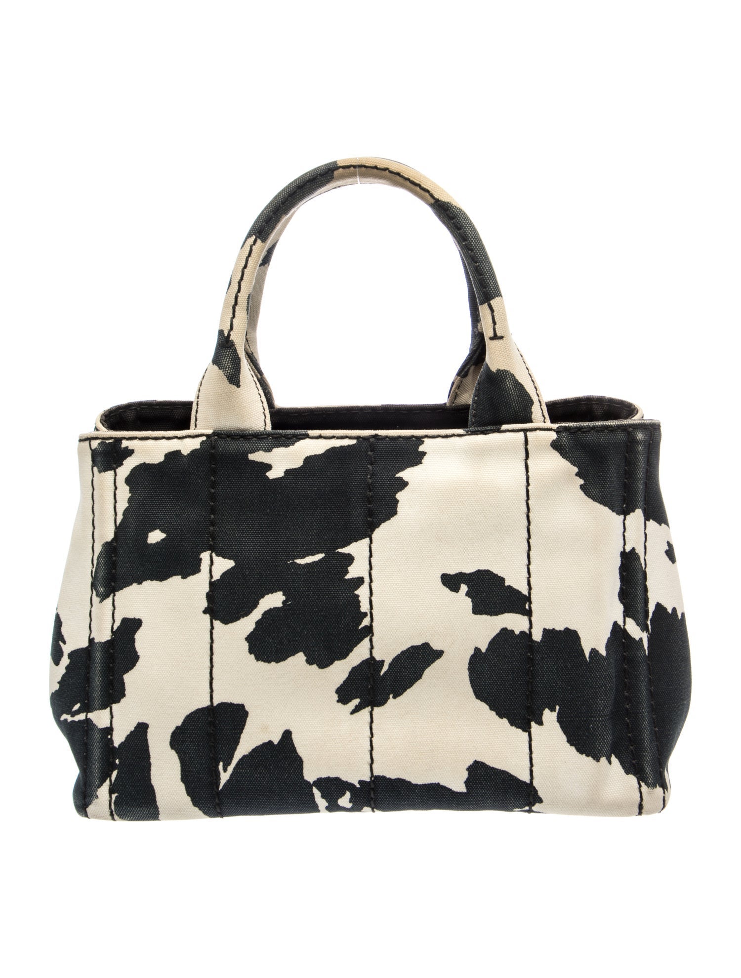 Prada Enameled Metal Triangle Canapa Small