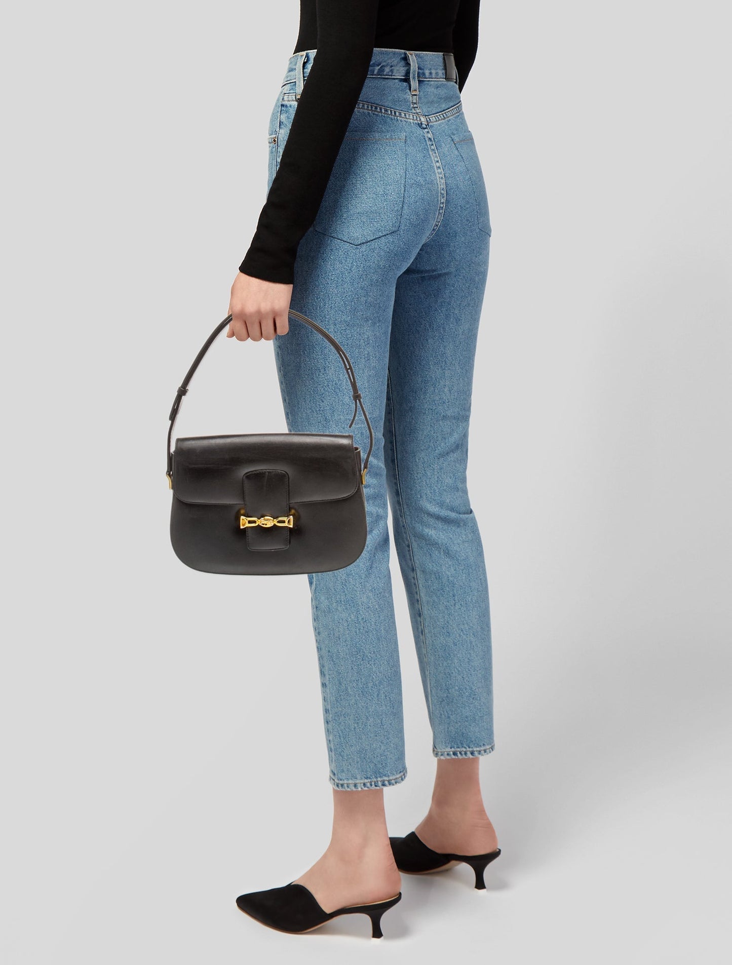 Celine Leather Shoulder Bag Vintage