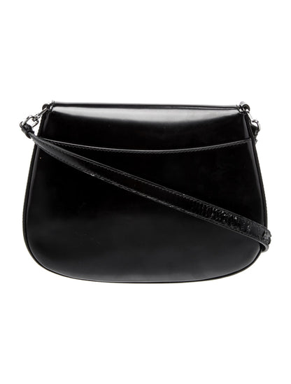 Prada Enameled Metal Triangle Cleo