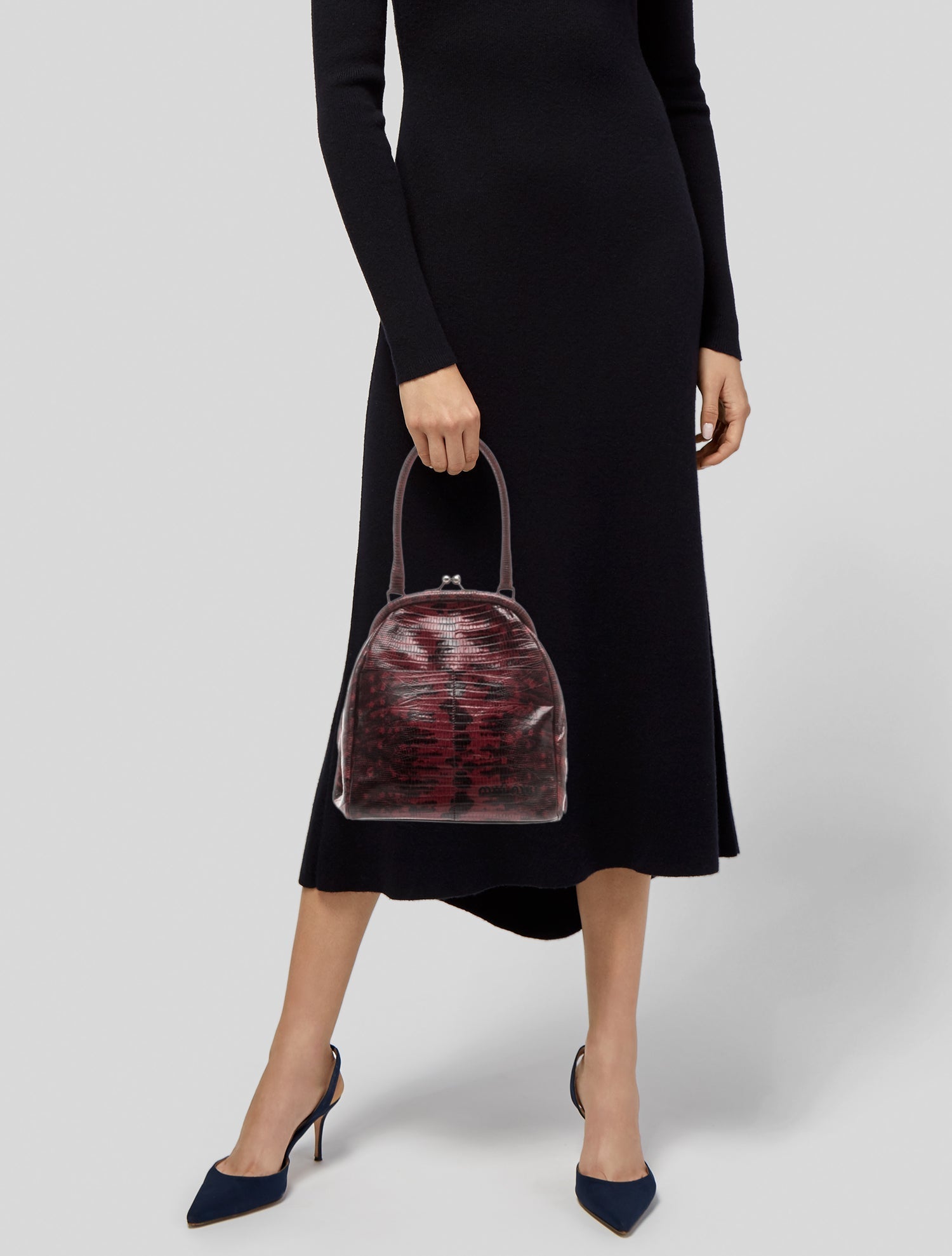 Miu Miu Lizard Top Handle Bag Vintage