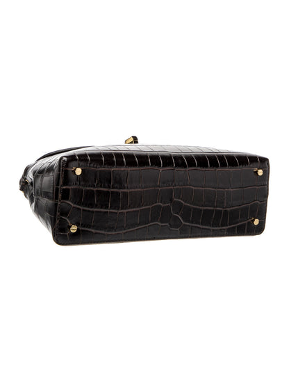 TOTEME Embossed Leather T-Lock Bag Small