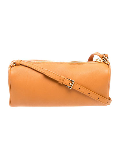 Prada Enameled Metal Triangle Leather Mini Bag Mini