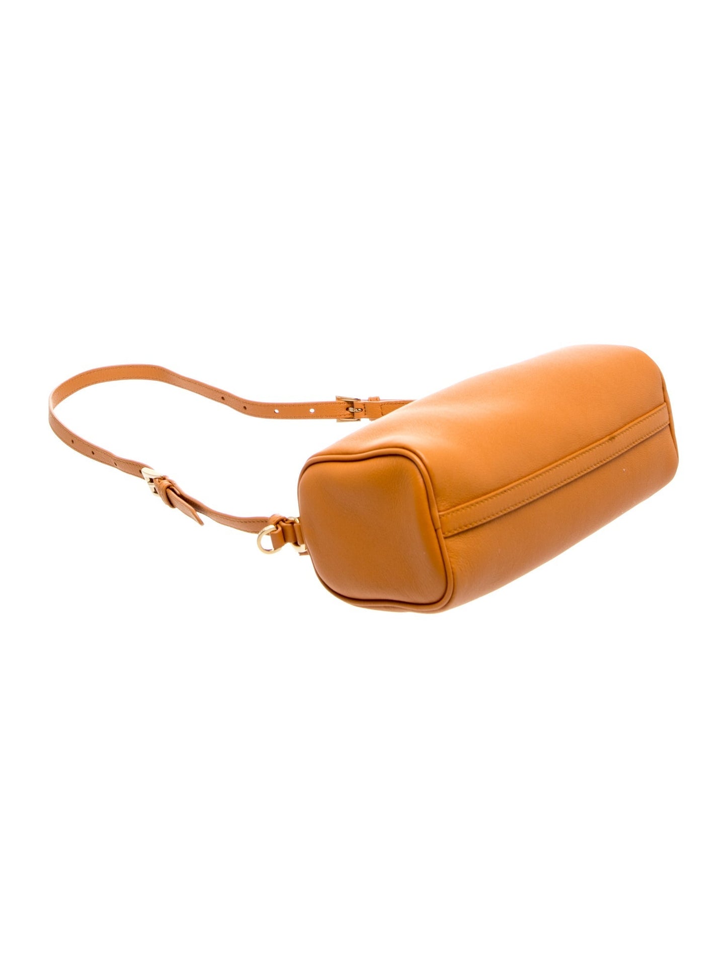 Prada Enameled Metal Triangle Leather Mini Bag Mini