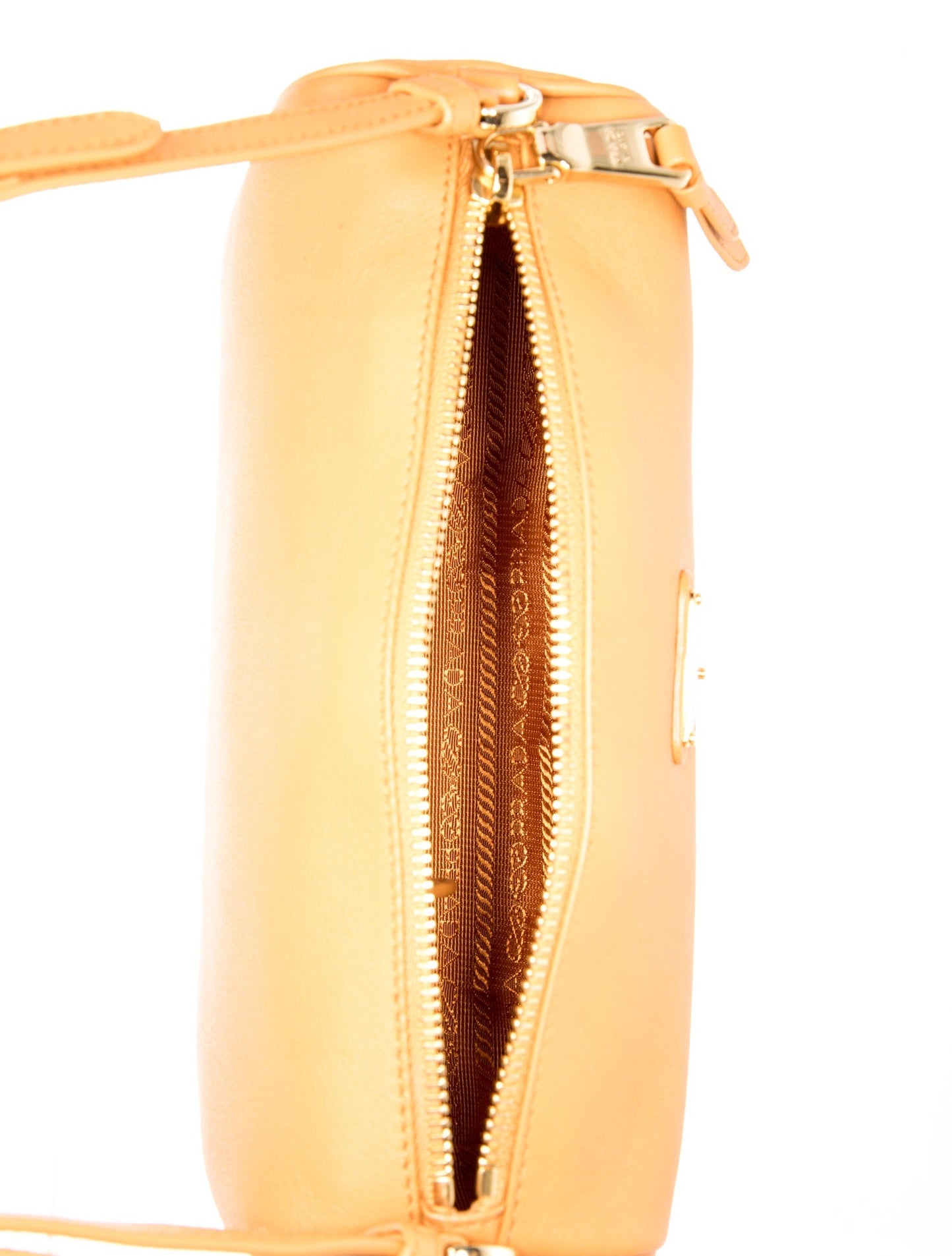 Prada Enameled Metal Triangle Leather Mini Bag Mini