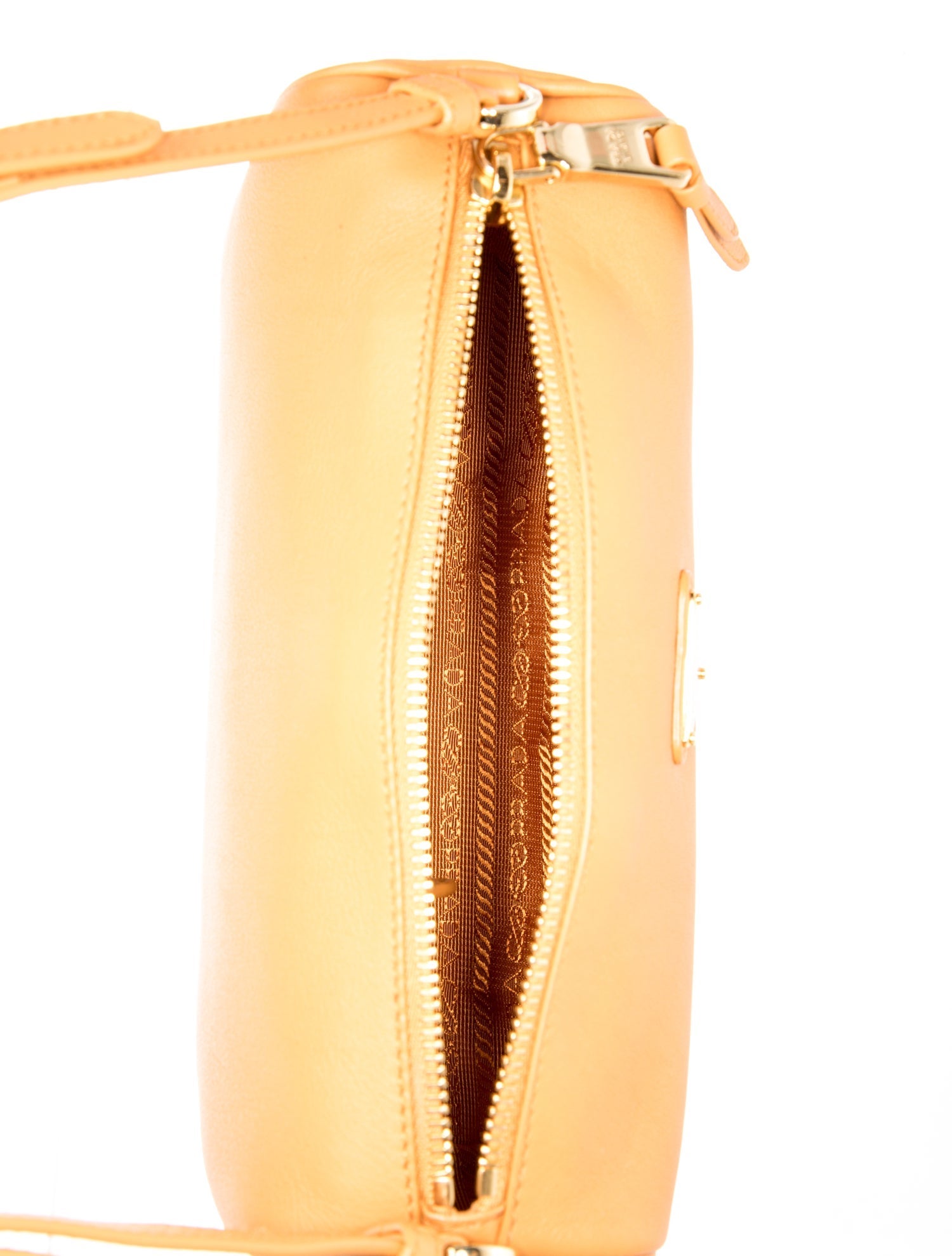 Prada Enameled Metal Triangle Leather Mini Bag Mini