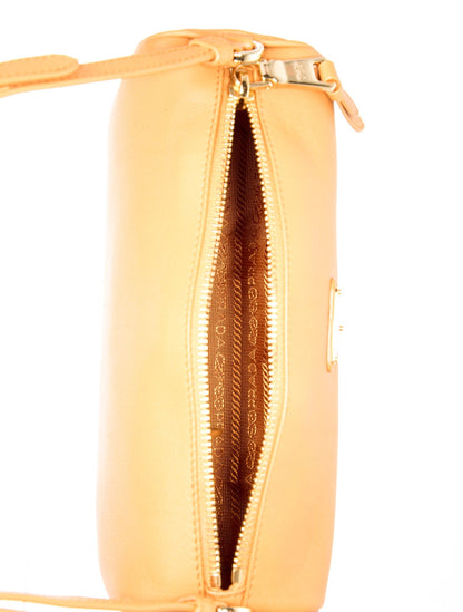 Prada Enameled Metal Triangle Leather Mini Bag Mini
