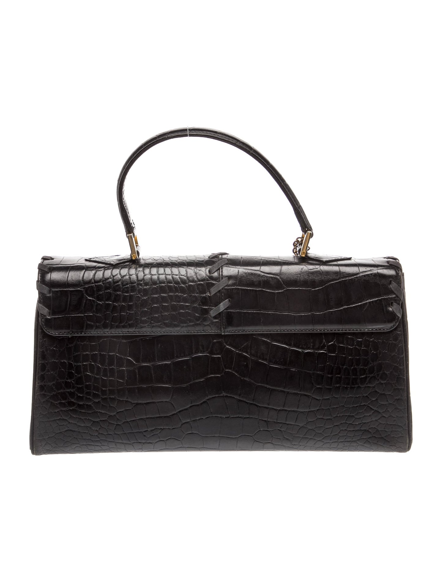 Yves Saint Laurent Embossed Leather Top Handle Bag