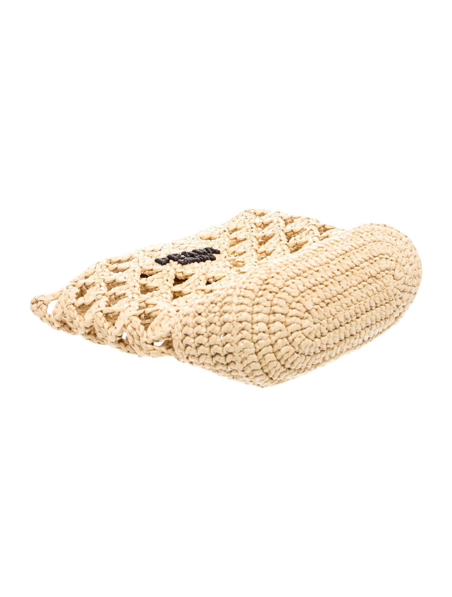 Prada Raffia Grass Raffia Logo Tote Small