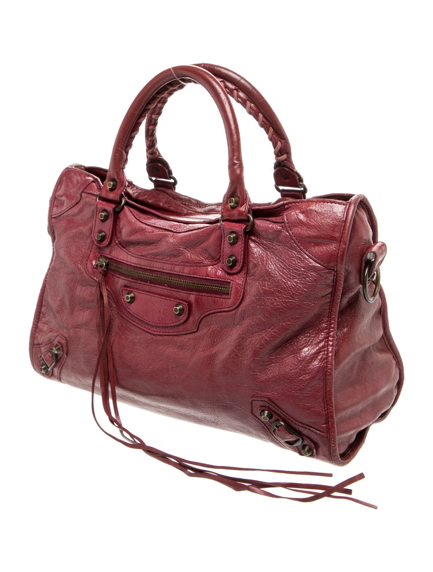 Balenciaga Leather Motocross Classic City Small