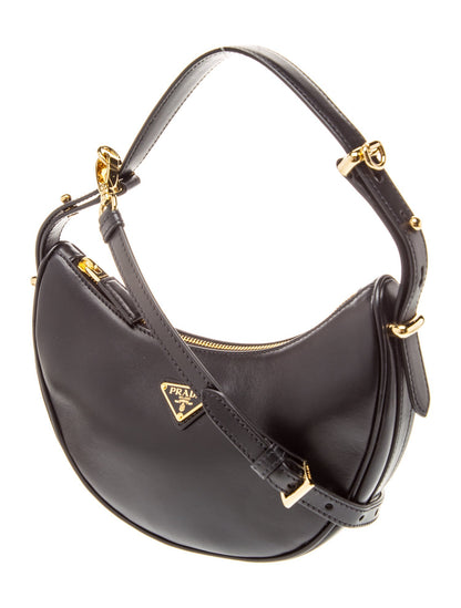 Prada Enameled Metal Triangle Arque Small