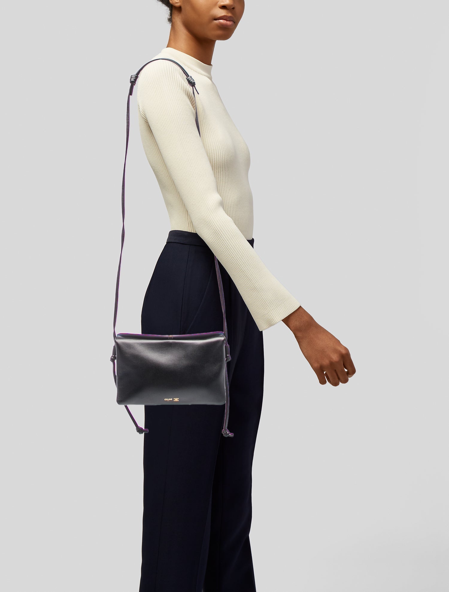Celine Leather Trio Flap 2025