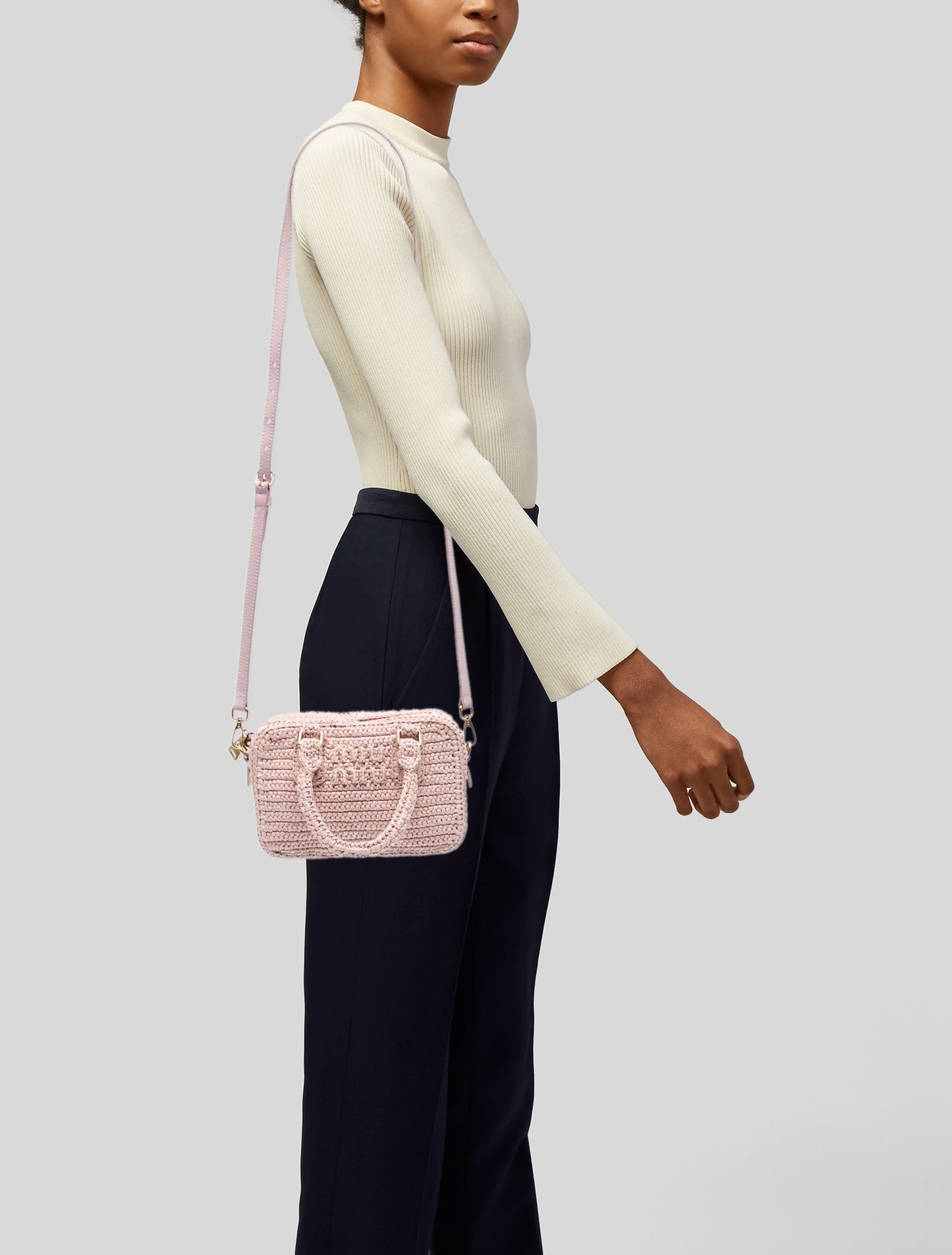 Miu Miu Raffia Raffia Handbag