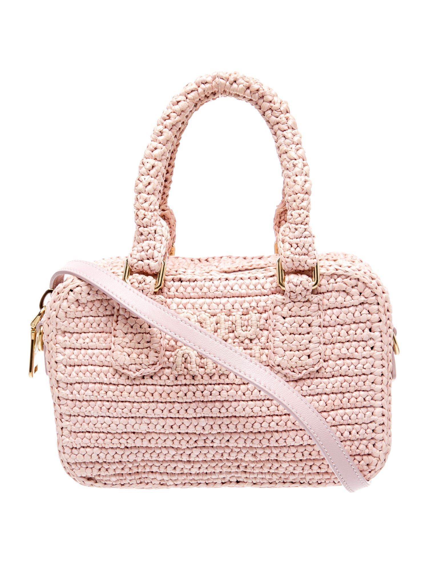 Miu Miu Raffia Raffia Handbag