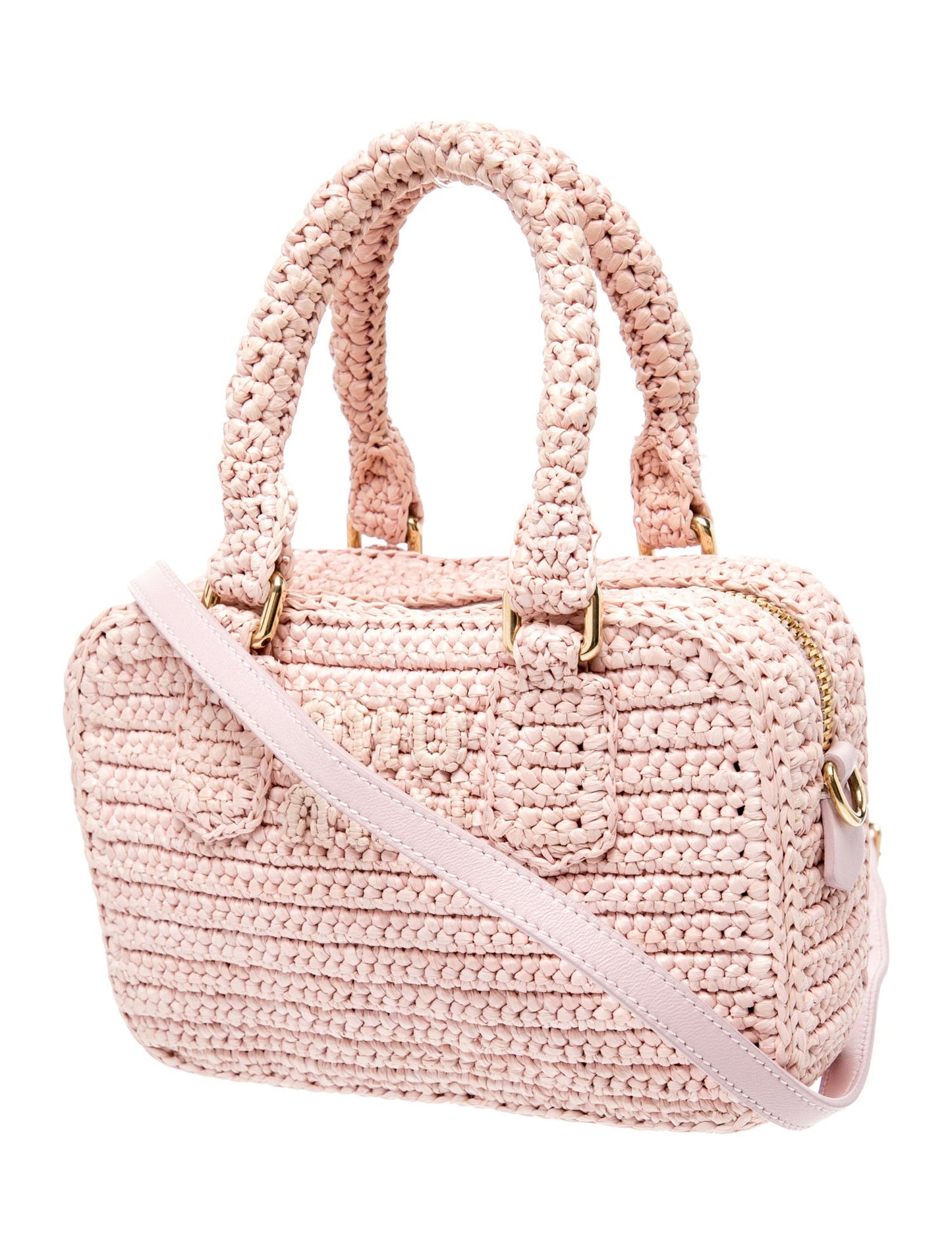 Miu Miu Raffia Raffia Handbag