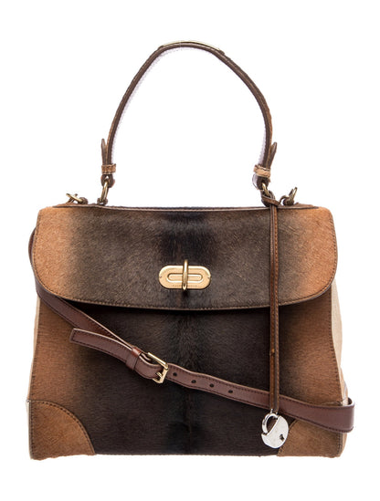Ralph Lauren Calf Hair Top Handle Bag