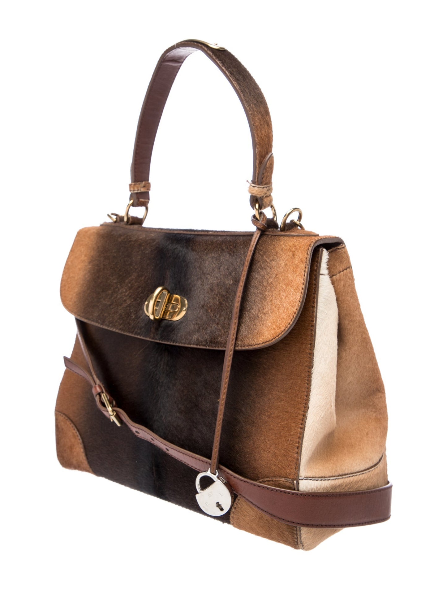 Ralph Lauren Calf Hair Top Handle Bag