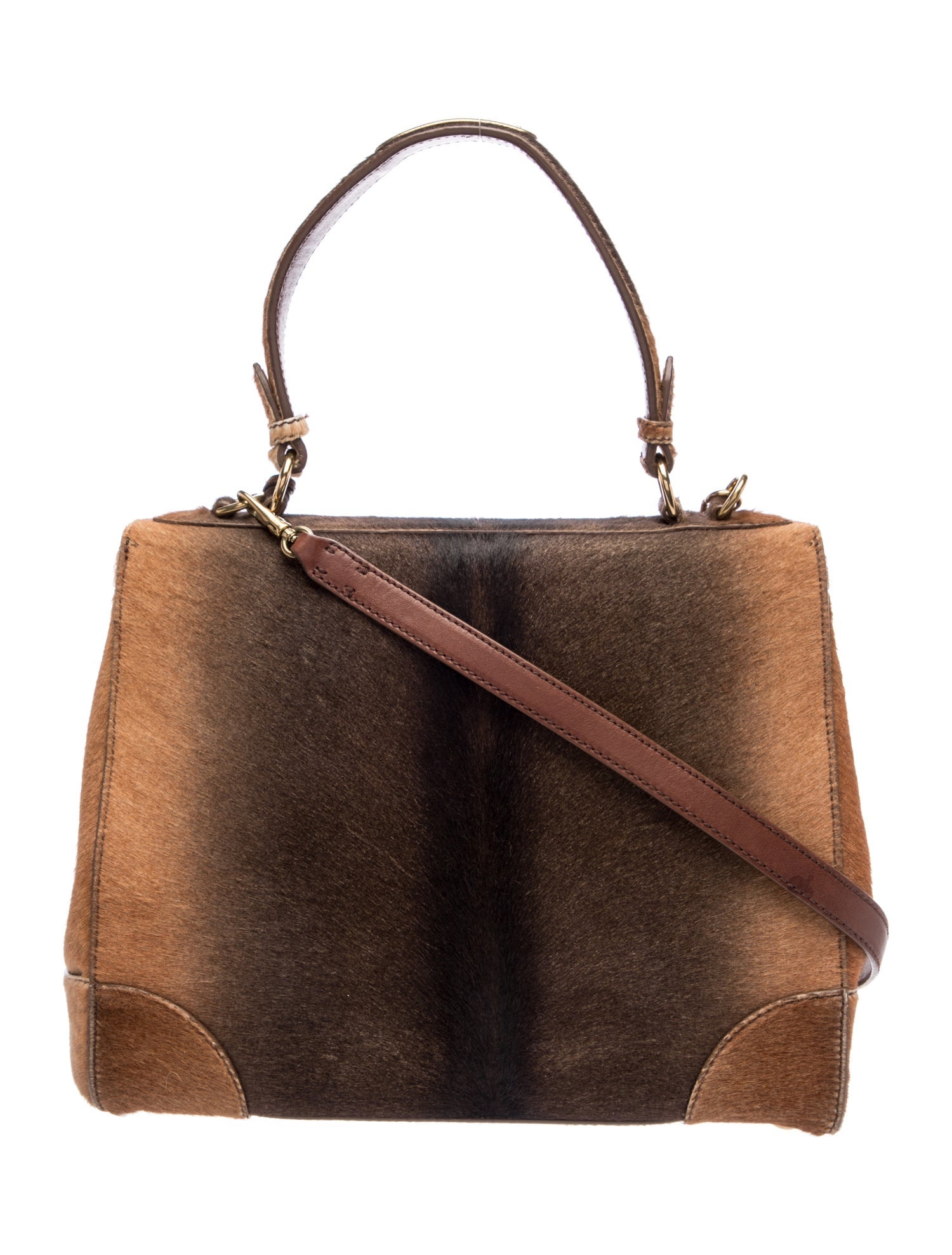 Ralph Lauren Calf Hair Top Handle Bag