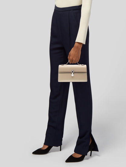 Savette Leather Top Handle Bag
