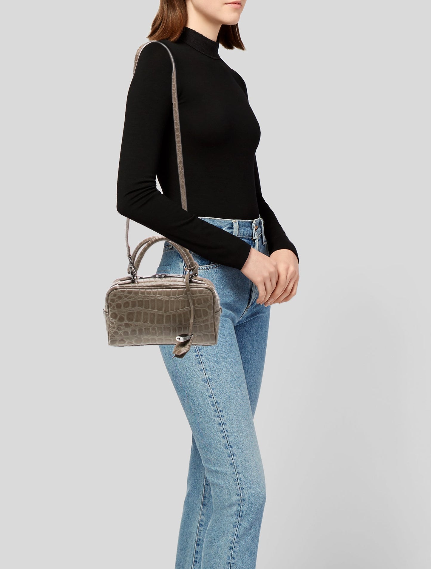 Brunello Cucinelli Embossed Leather Top Handle Bag w/ Tags