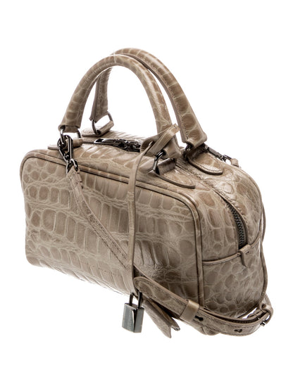 Brunello Cucinelli Embossed Leather Top Handle Bag w/ Tags