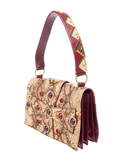 Yves Saint Laurent Python Top Handle Bag