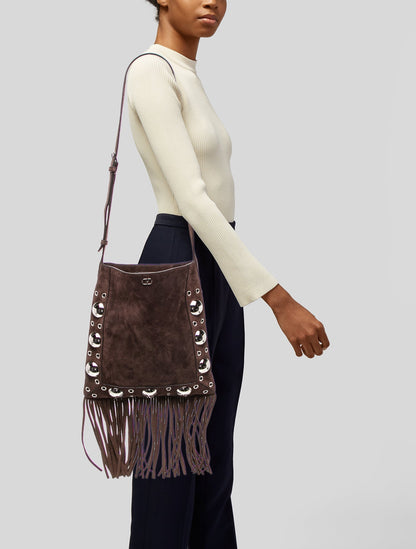 Valentino Suede Nellcôte Shoulder Bag Medium