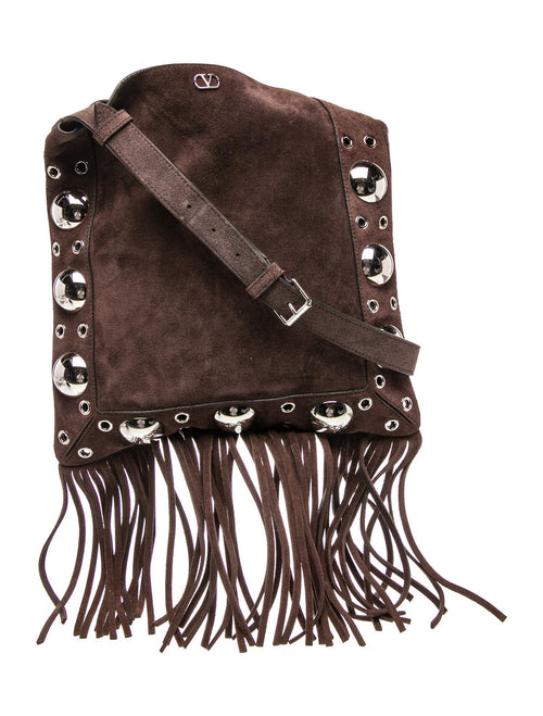 Valentino Suede Nellcôte Shoulder Bag Medium