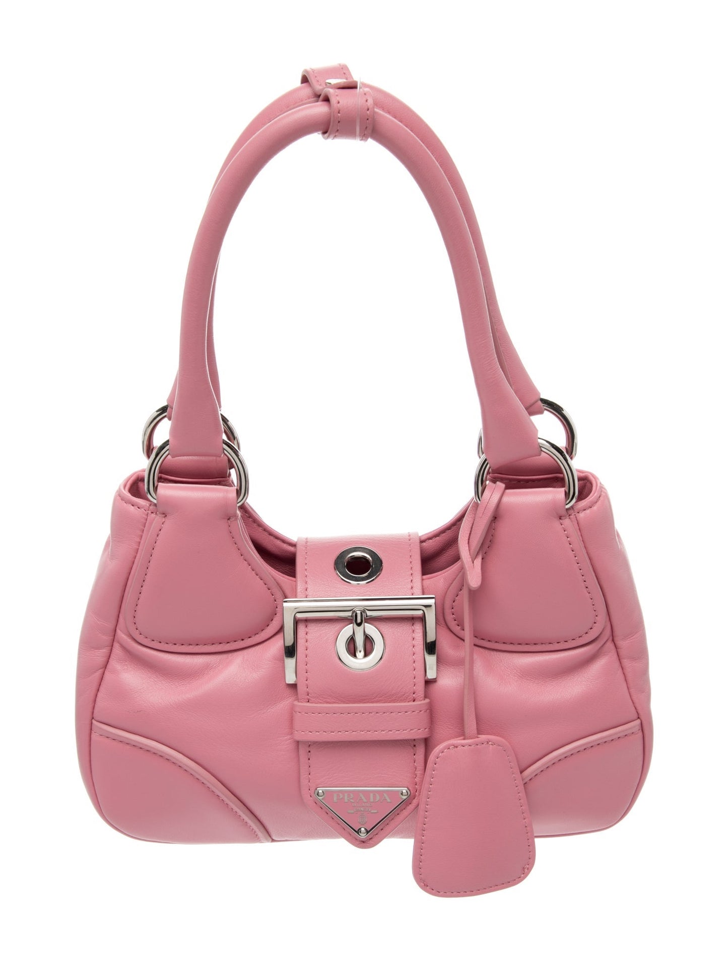 Prada Enameled Metal Triangle Moon