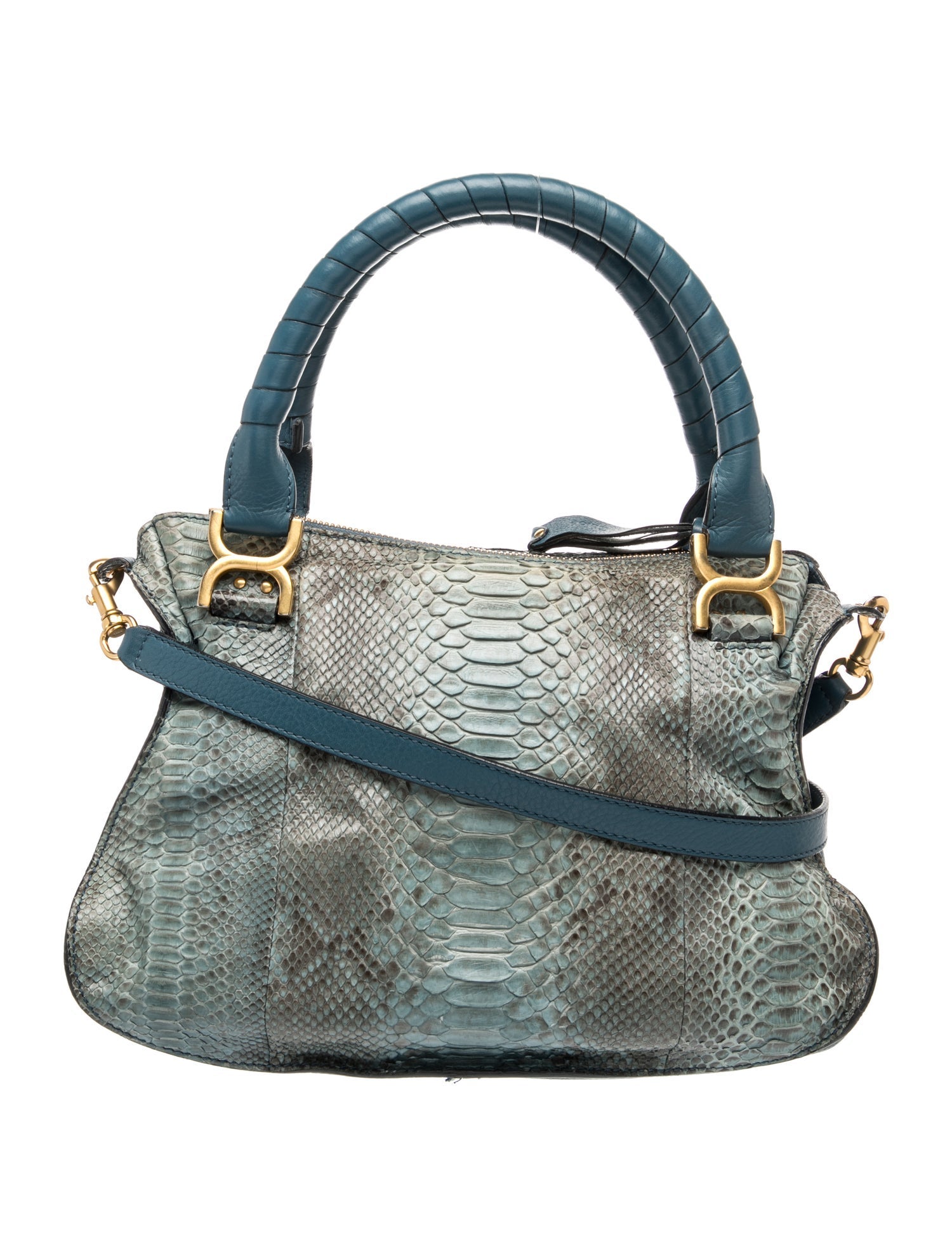 Chloé Embossed Leather Marcie Shoulder Bag