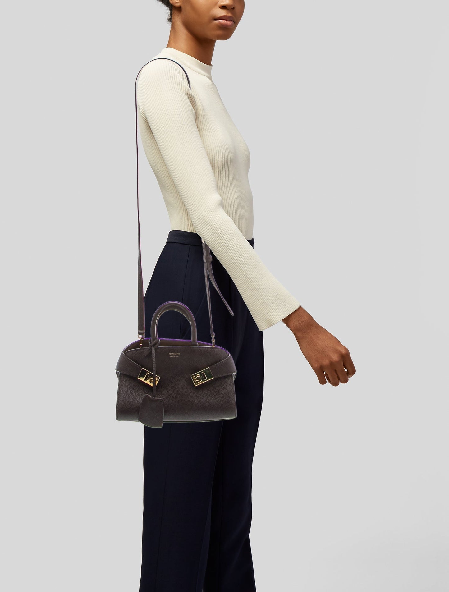 Salvatore Ferragamo Leather Ferragamo Hug Small