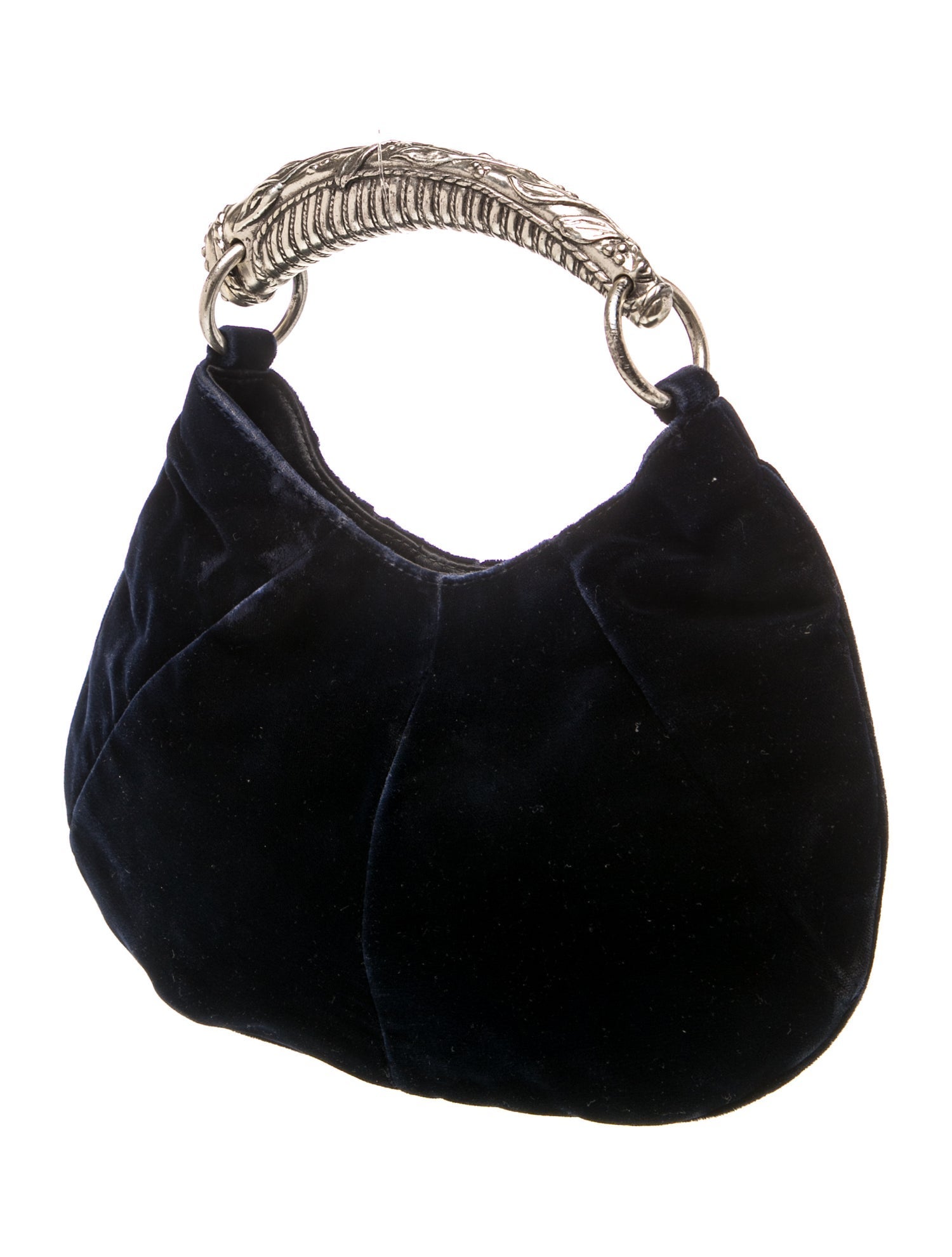 Yves Saint Laurent Rive Gauche Velvet Top Handle Bag
