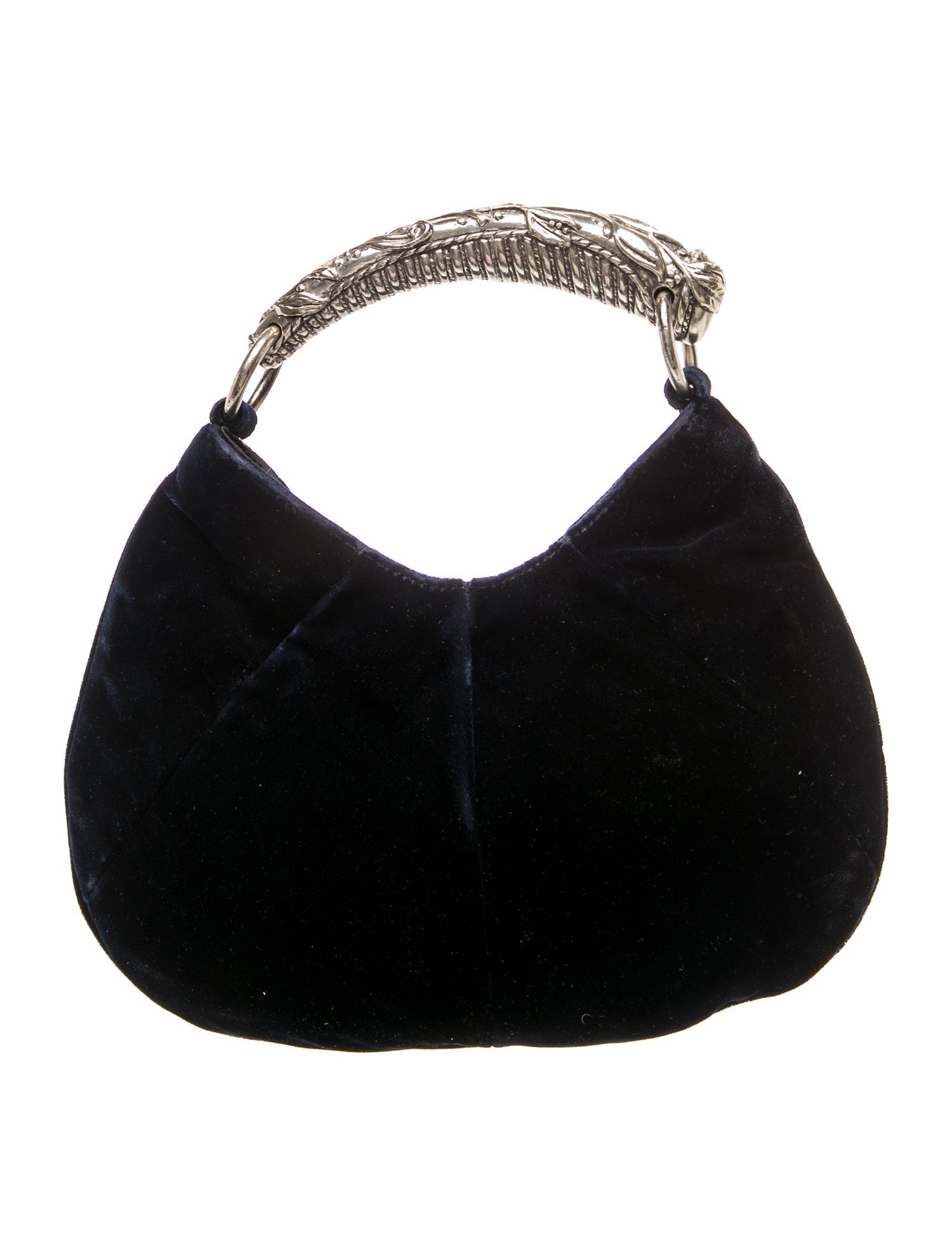 Yves Saint Laurent Rive Gauche Velvet Top Handle Bag