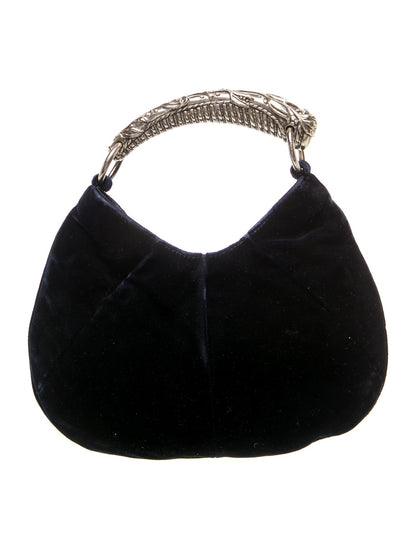 Yves Saint Laurent Rive Gauche Velvet Top Handle Bag