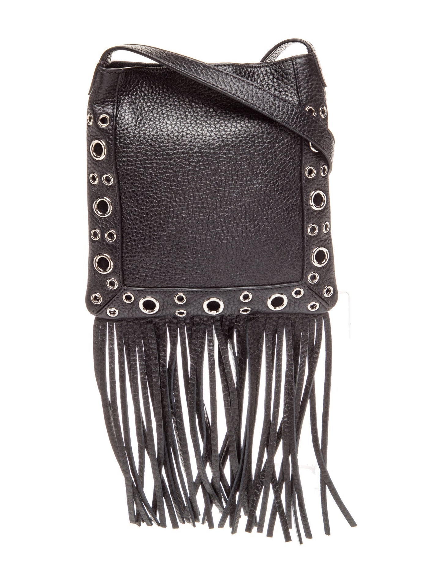 Valentino Leather Garavani Nellcote Fringe Studded Leather Small