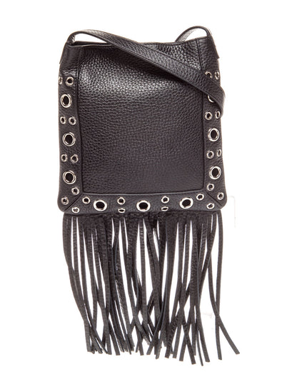 Valentino Leather Garavani Nellcote Fringe Studded Leather Small