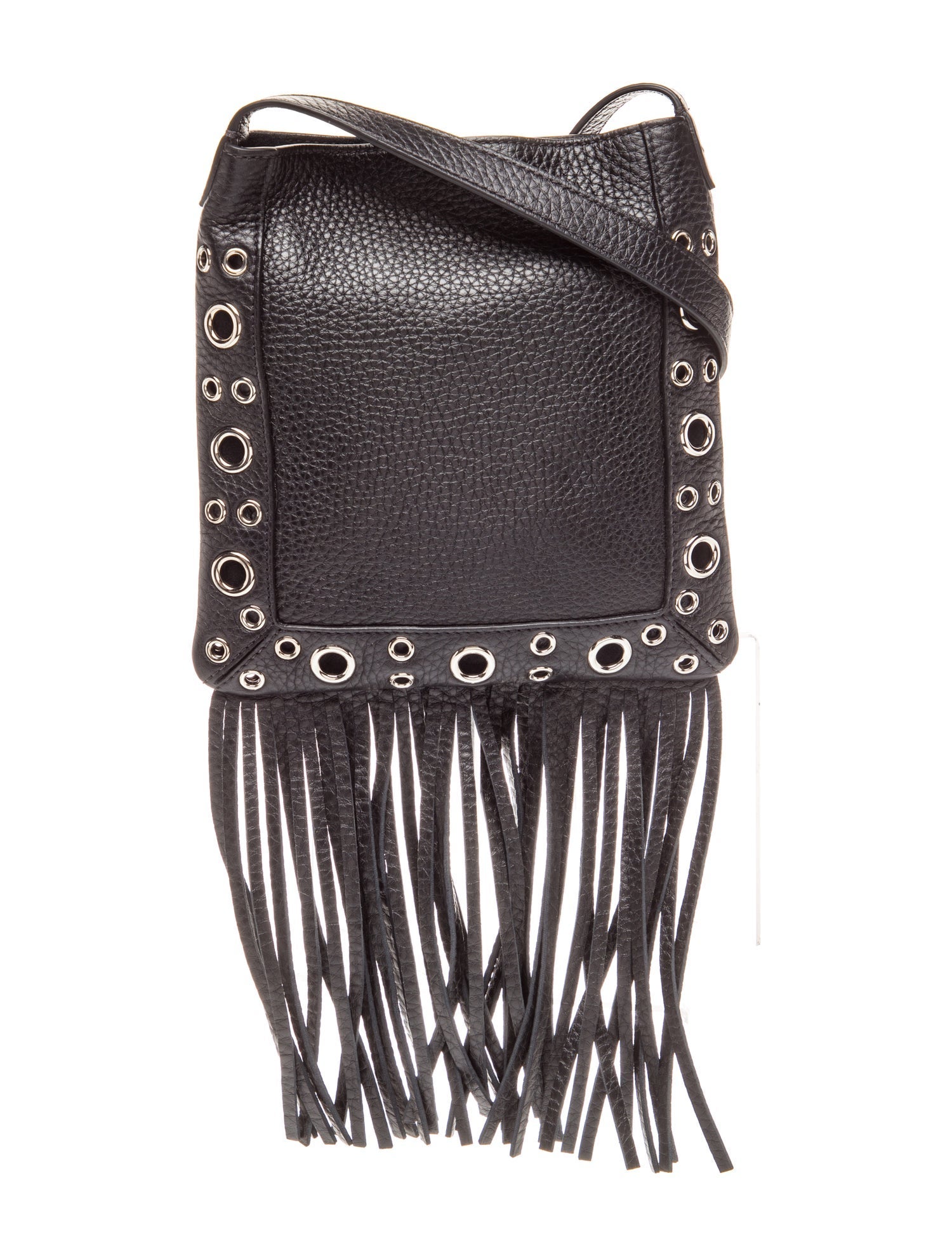 Valentino Leather Garavani Nellcote Fringe Studded Leather Small