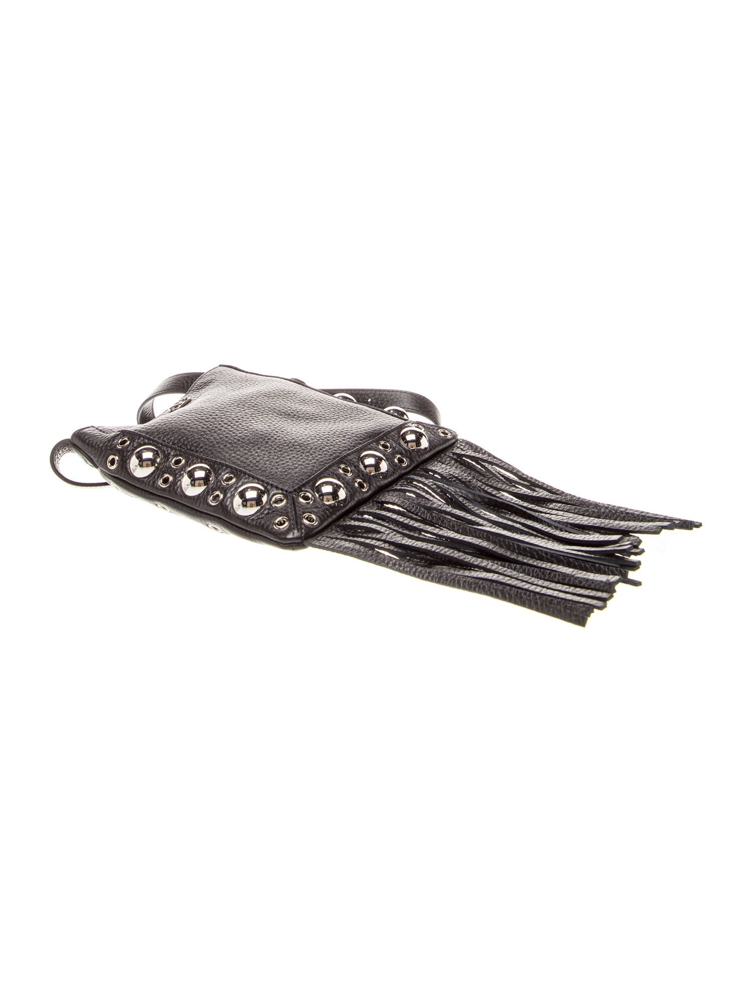 Valentino Leather Garavani Nellcote Fringe Studded Leather Small
