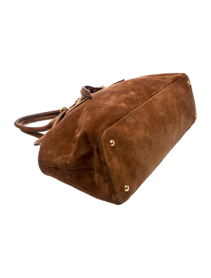 Miu Miu Suede Camoscio Large Aventure Bag