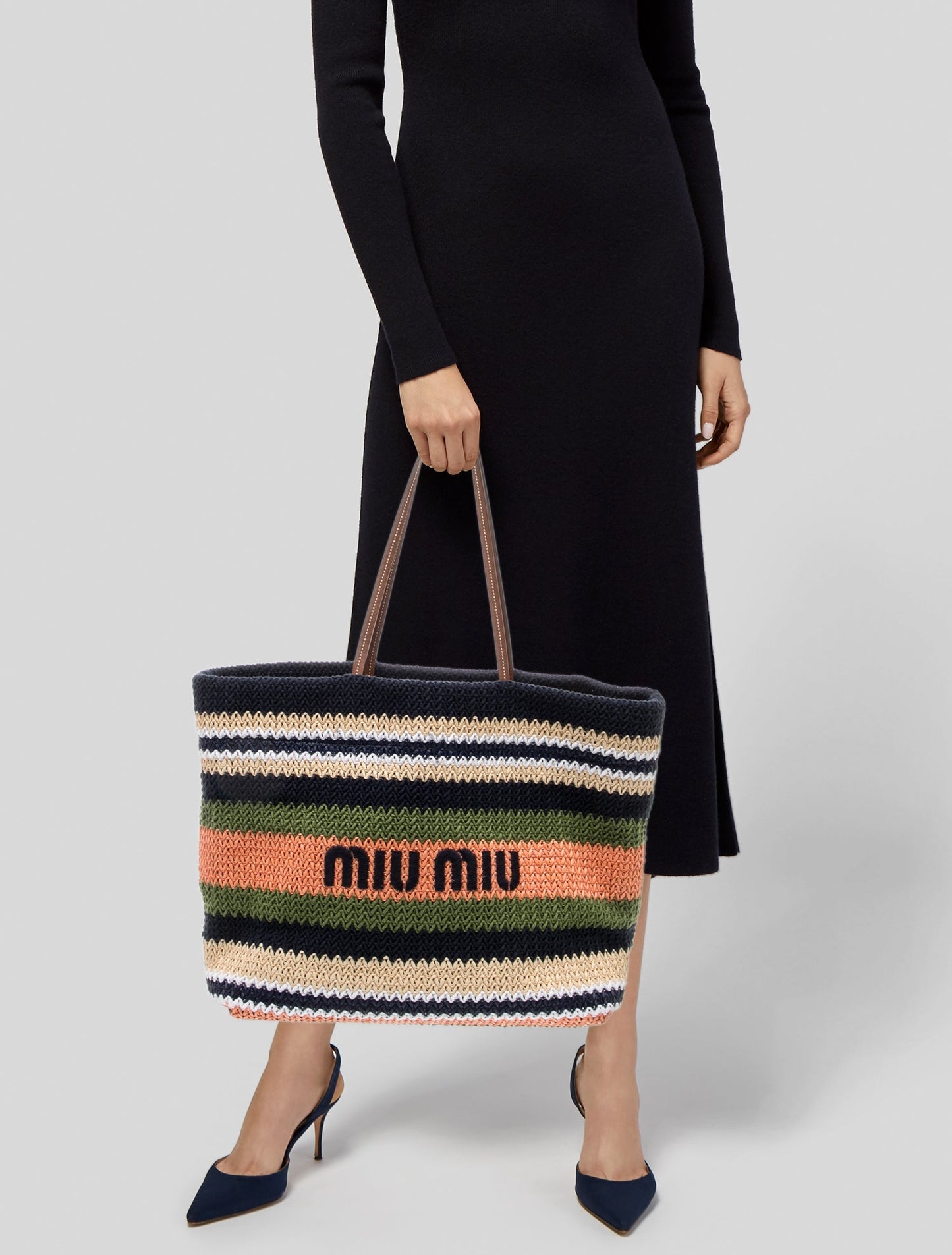 Miu Miu Raffia Tote 2023