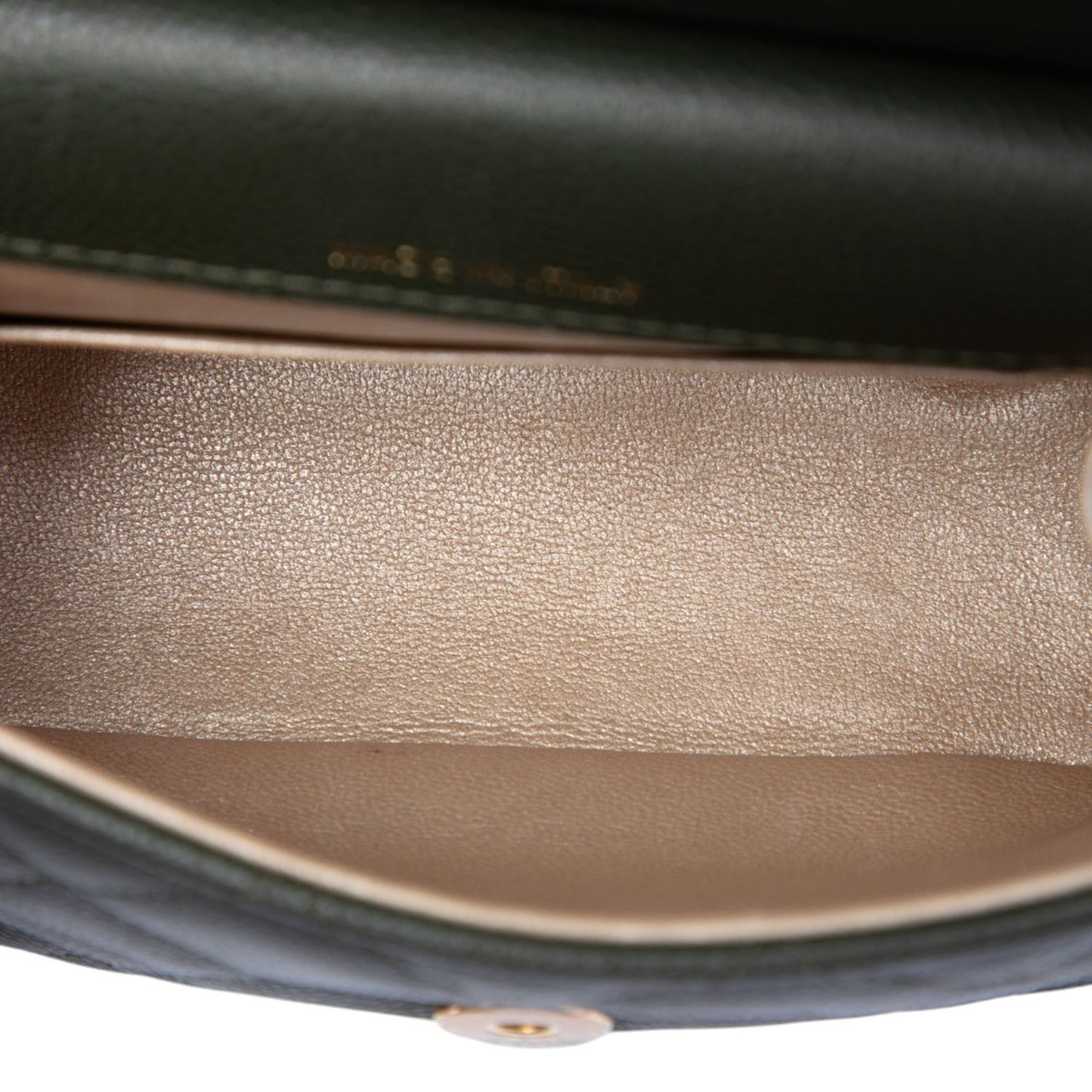 Chanel Calf Leather Small CC Quilted Caviar Bar Flap Clutch With Chain