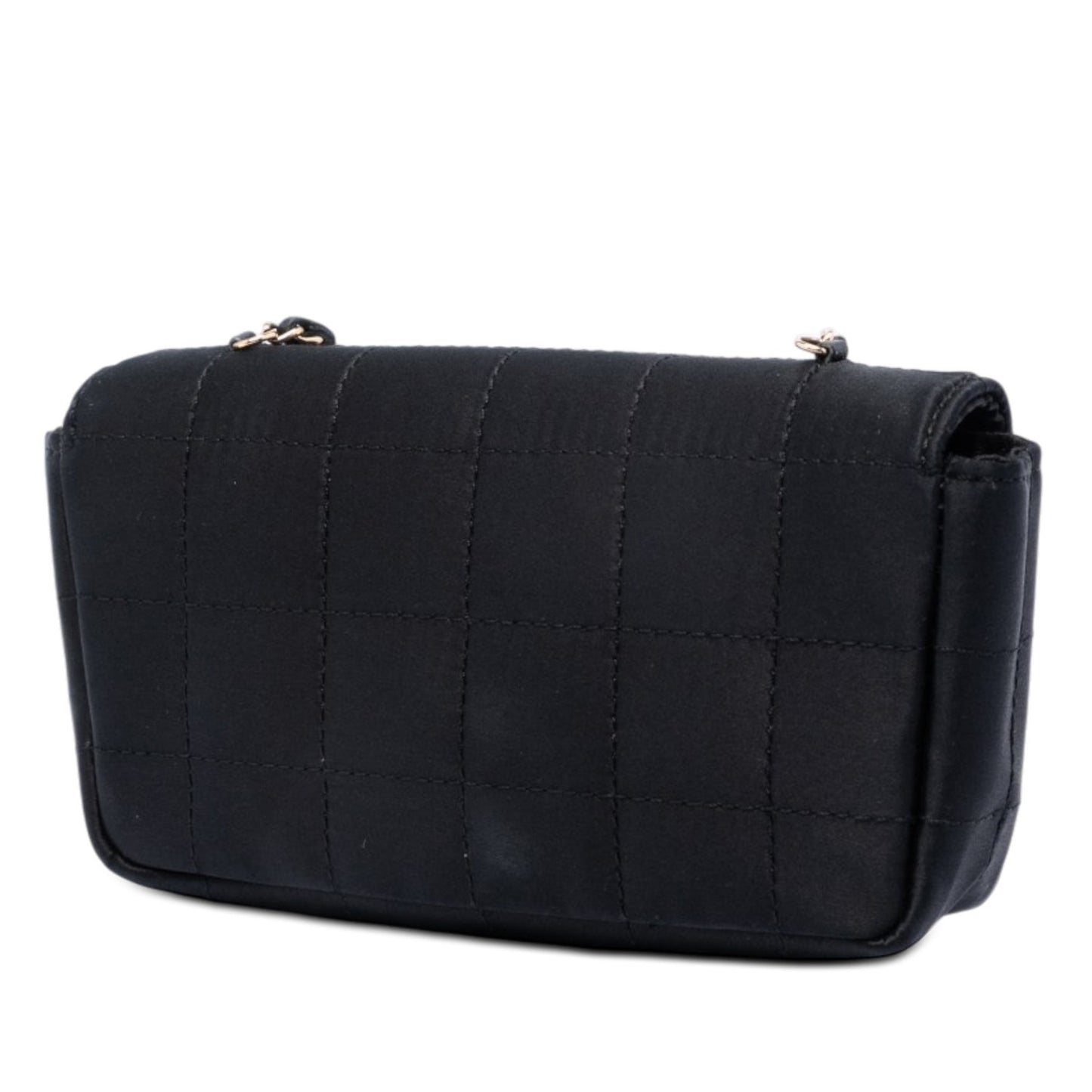 Chanel Mini Square Chocolate Bar Satin Single Flap