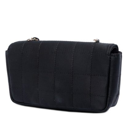 Chanel Mini Square Chocolate Bar Satin Single Flap
