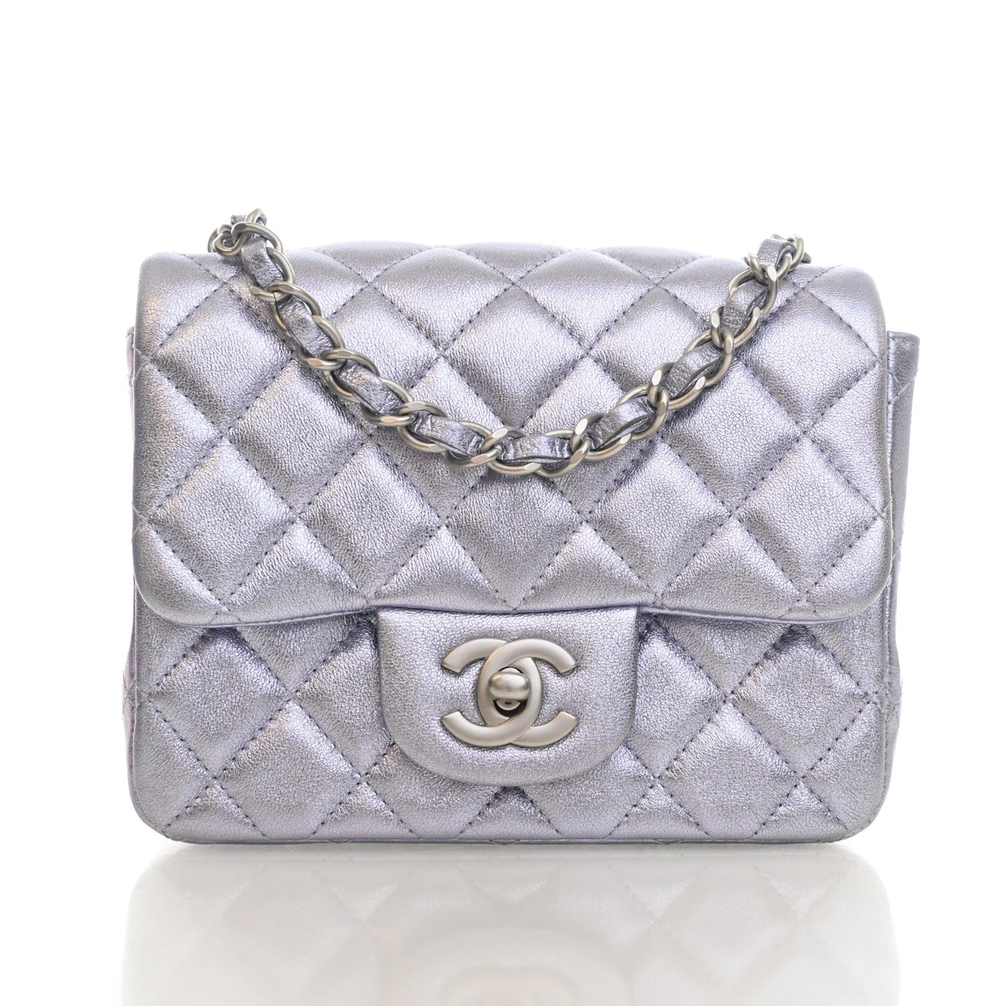 Chanel Calfskin Square Classic Flap Bag Mini